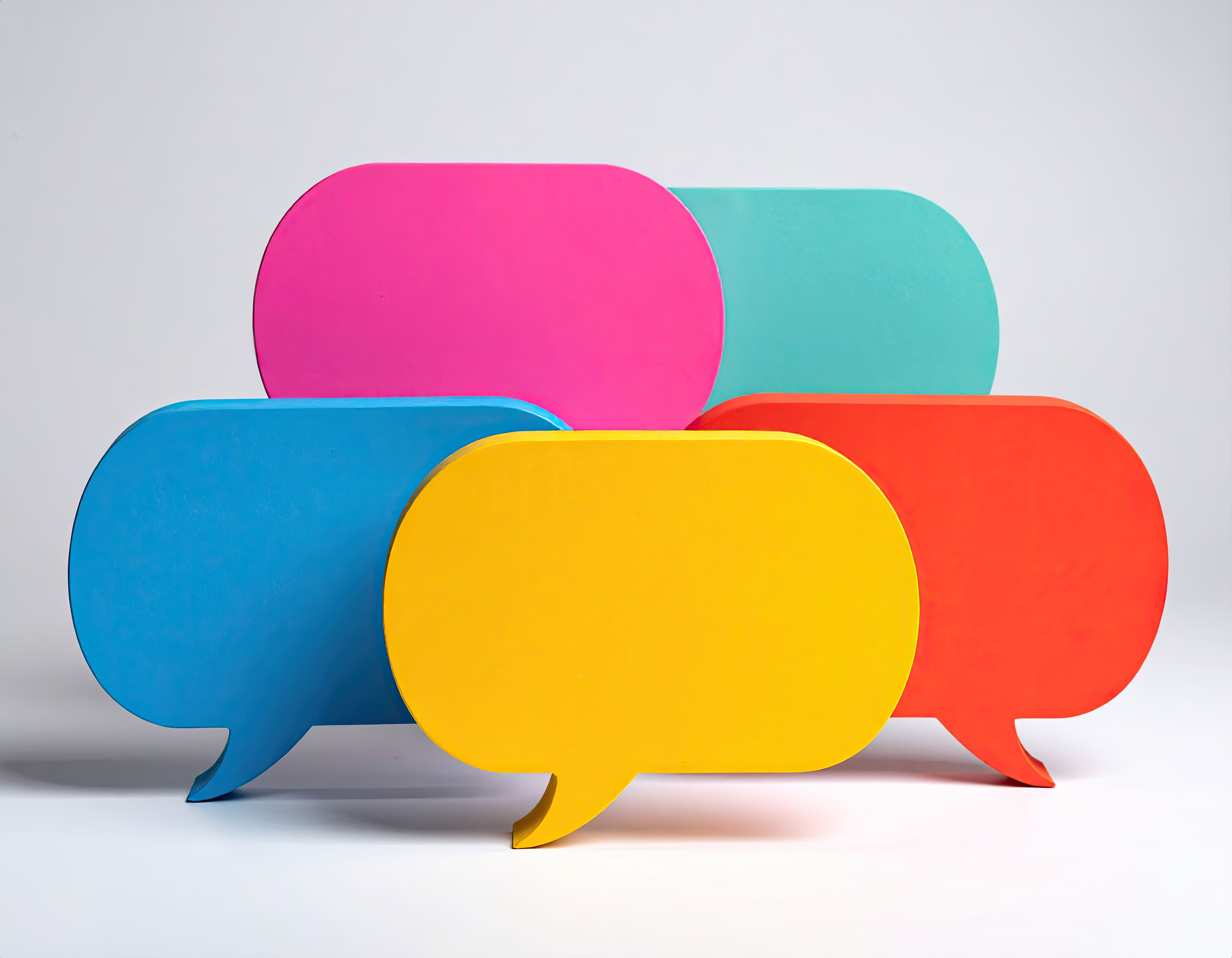 Gekleurde tekstballonnen