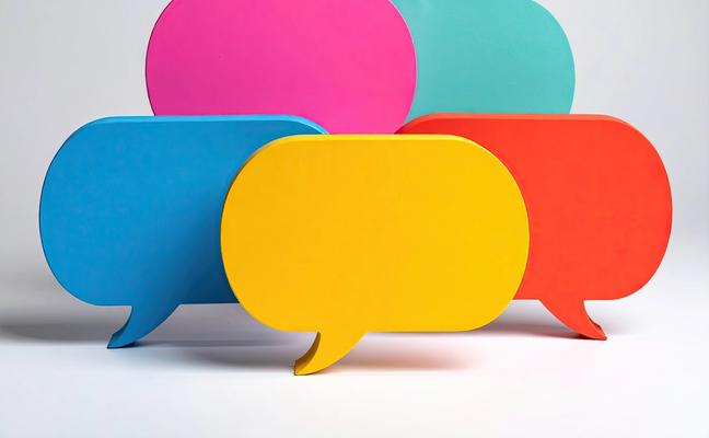 Gekleurde tekstballonnen