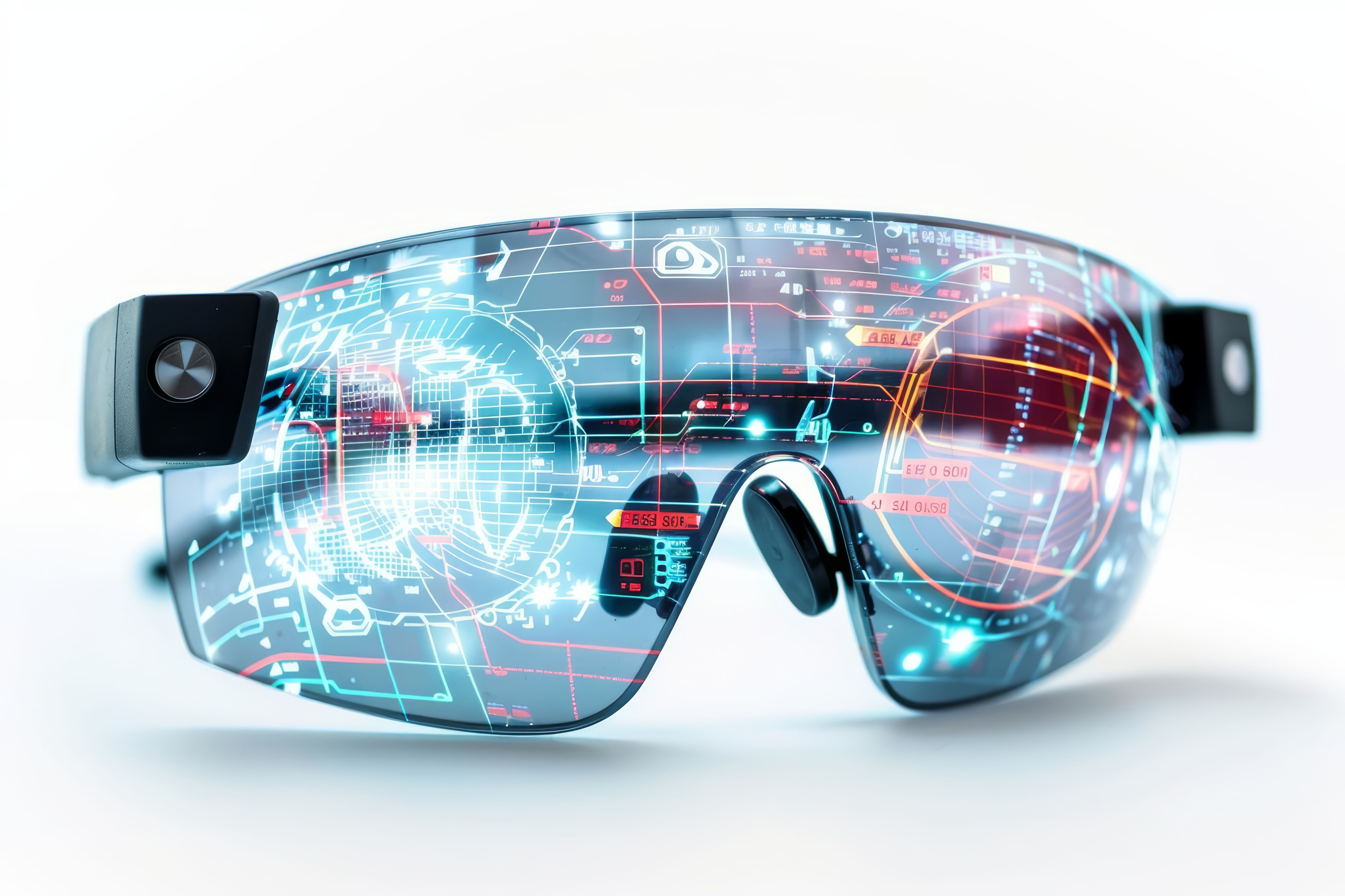 Bril met projectie erin