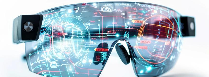 Bril met projectie erin