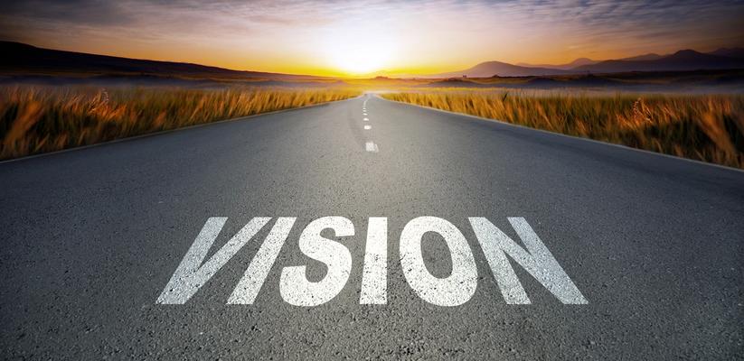 Weg met woord vision erop