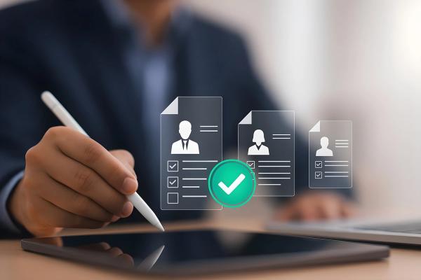 Profielen met een groen vinkje