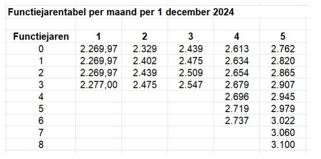 functiejarentabel per maand