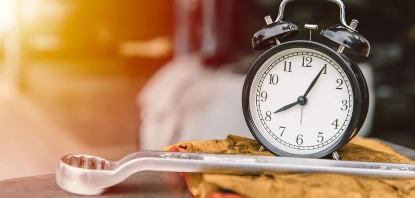 Steeksleutel met klok