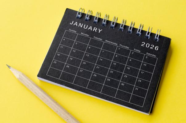 Kalender met januari 2026