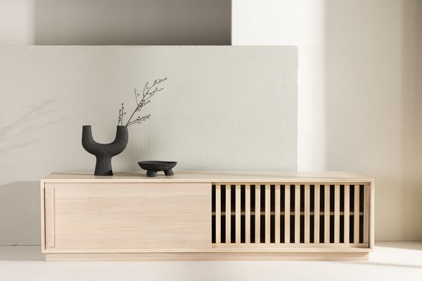 Lugo TV-bänk Vitputsad — alternativ vy