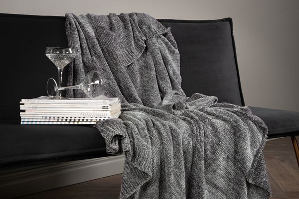 Ally Pläd Mörkgrå — Hemvaruhuset