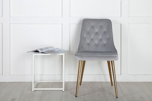 Velvet Deluxe Matstol 2-pack Grå — Hemvaruhuset