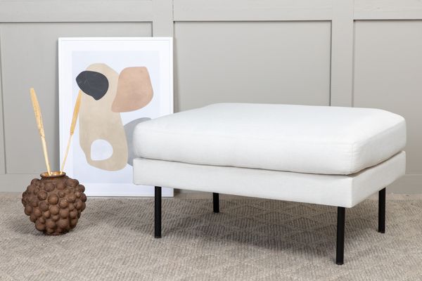 Zoom Ottoman Ljusbeige — Hemvaruhuset