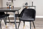 Velvet Matstol 2-pack Svart bild 8
