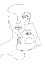 Faces Posters Vit bild 1