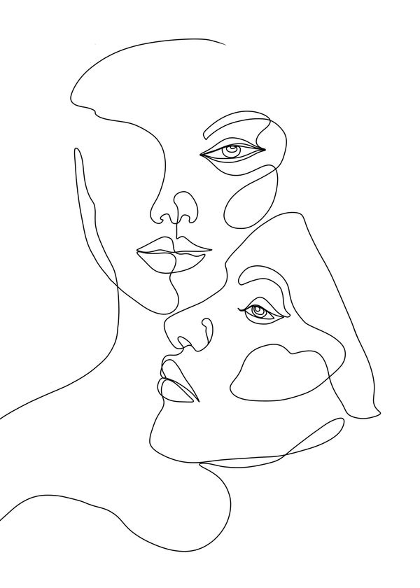 Faces Posters Vit — Hemvaruhuset