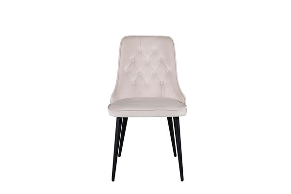 Velvet Deluxe Matstol 2-pack Beige — alternativ vy