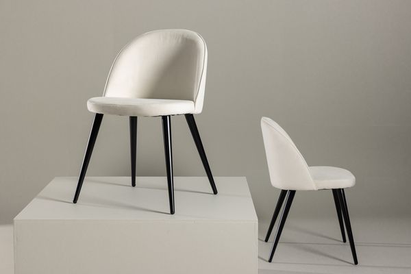 Velvet Matstol 2-pack Grädde — alternativ vy