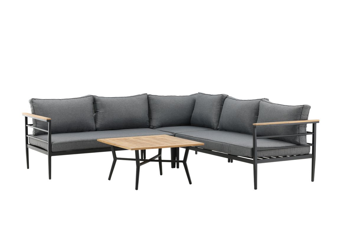 Mexico Hörnsoffa Natur Svart