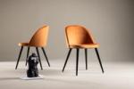 Velvet Matstol 2-pack Rostig orange bild 3