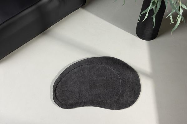 Sten Ovala Matta Mörkgrå — alternativ vy