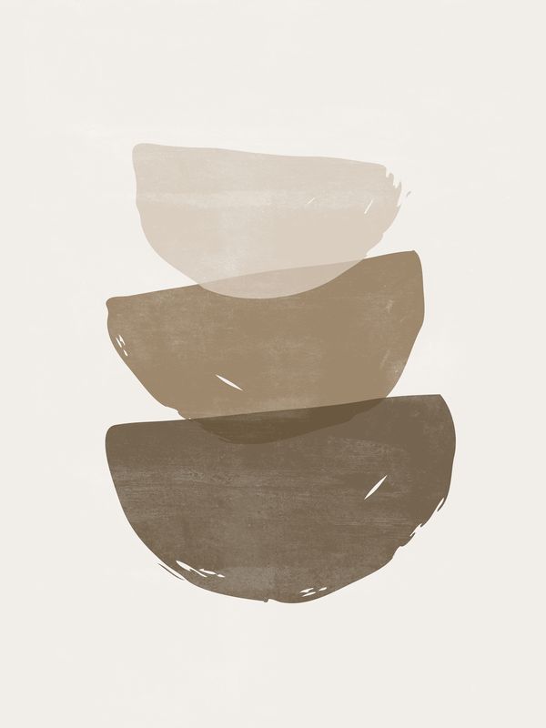 Brush strokes Posters Beige — Hemvaruhuset