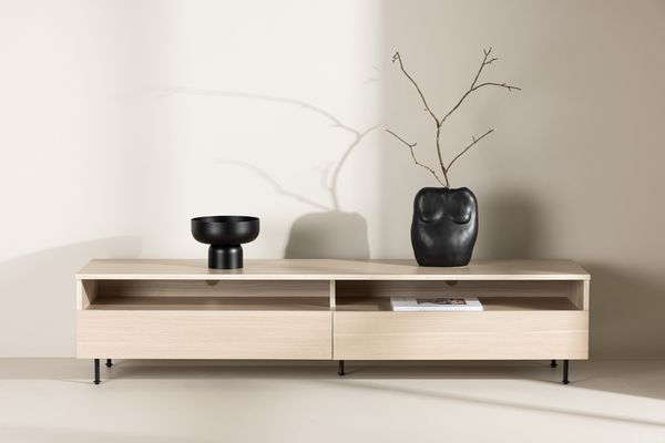 Navarra TV-bänk Vitputsad — alternativ vy