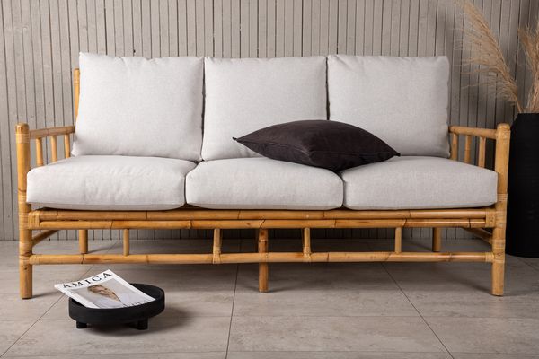 Cane 3-sits Soffa Natur — alternativ vy