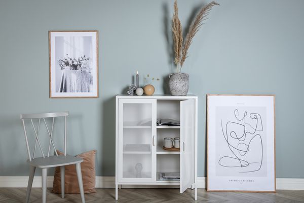 Misha Skåp Vit i vit (steel)