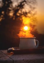 Morning coffee Posters Gul bild 1