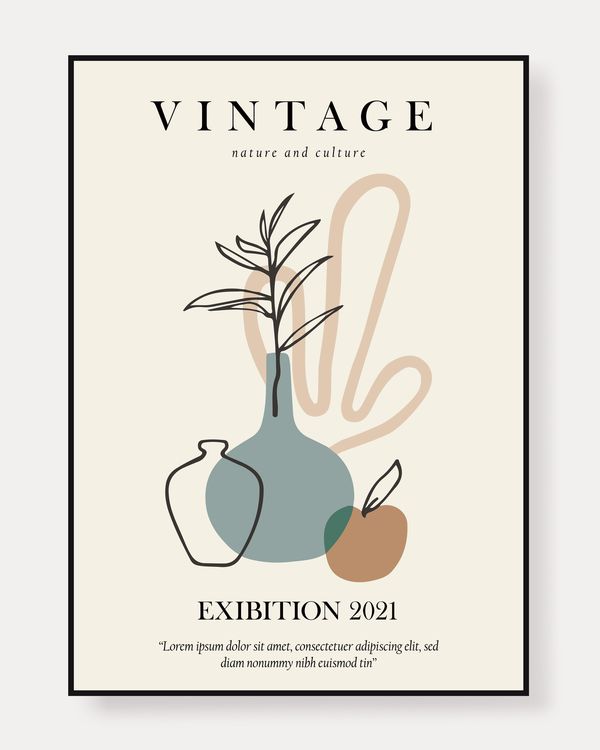 Vintage Posters Beige — Hemvaruhuset