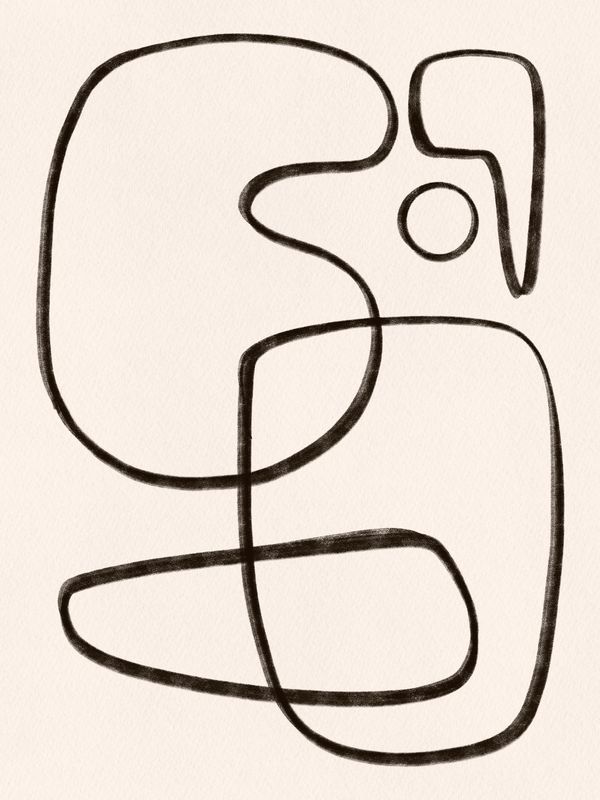 Line art Posters Vit — Hemvaruhuset