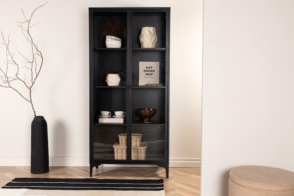 Piring Skåp Svart i svart (steel)