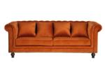 Velvet 3-sits Soffa Rostig orange bild 3