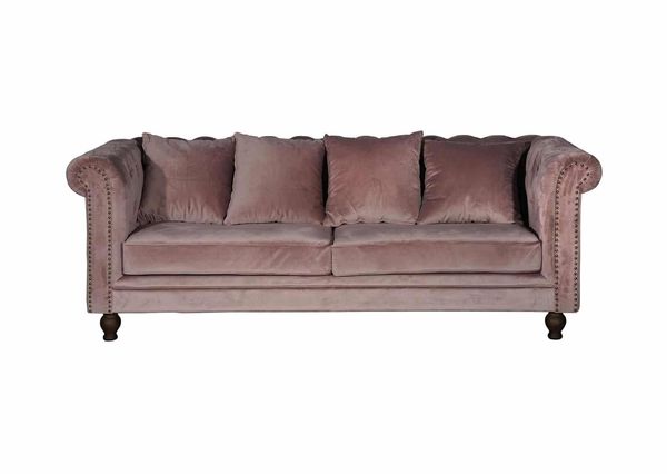Velvet 3-sits Soffa Rosa — Hemvaruhuset
