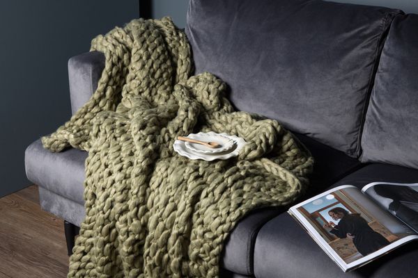 Kate Pläd Mossgrön — Hemvaruhuset