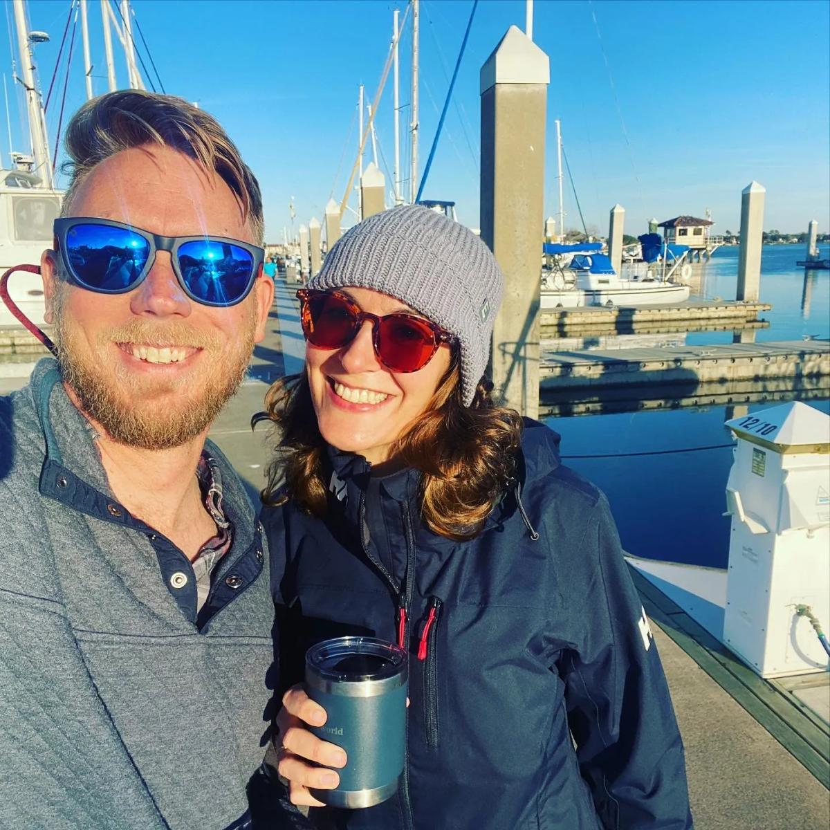 Jessica Weeman with her husband
