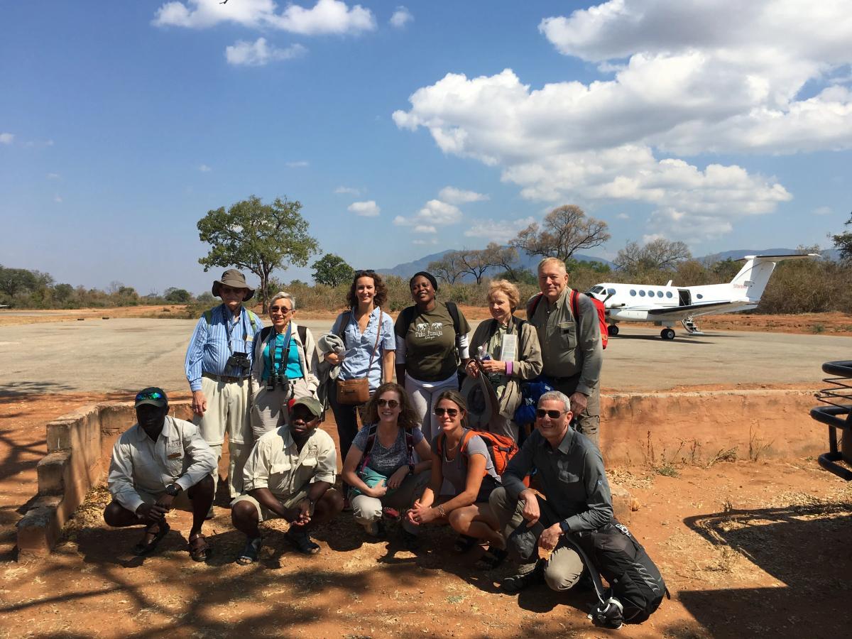 Jessica Weeman in Africa with a group of people for an event of Weemston Consulting