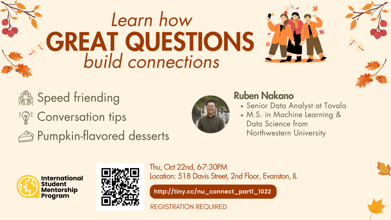 ISMP Connect: Speed Friending, Conversation Tips, and Pumpkin Snacks!