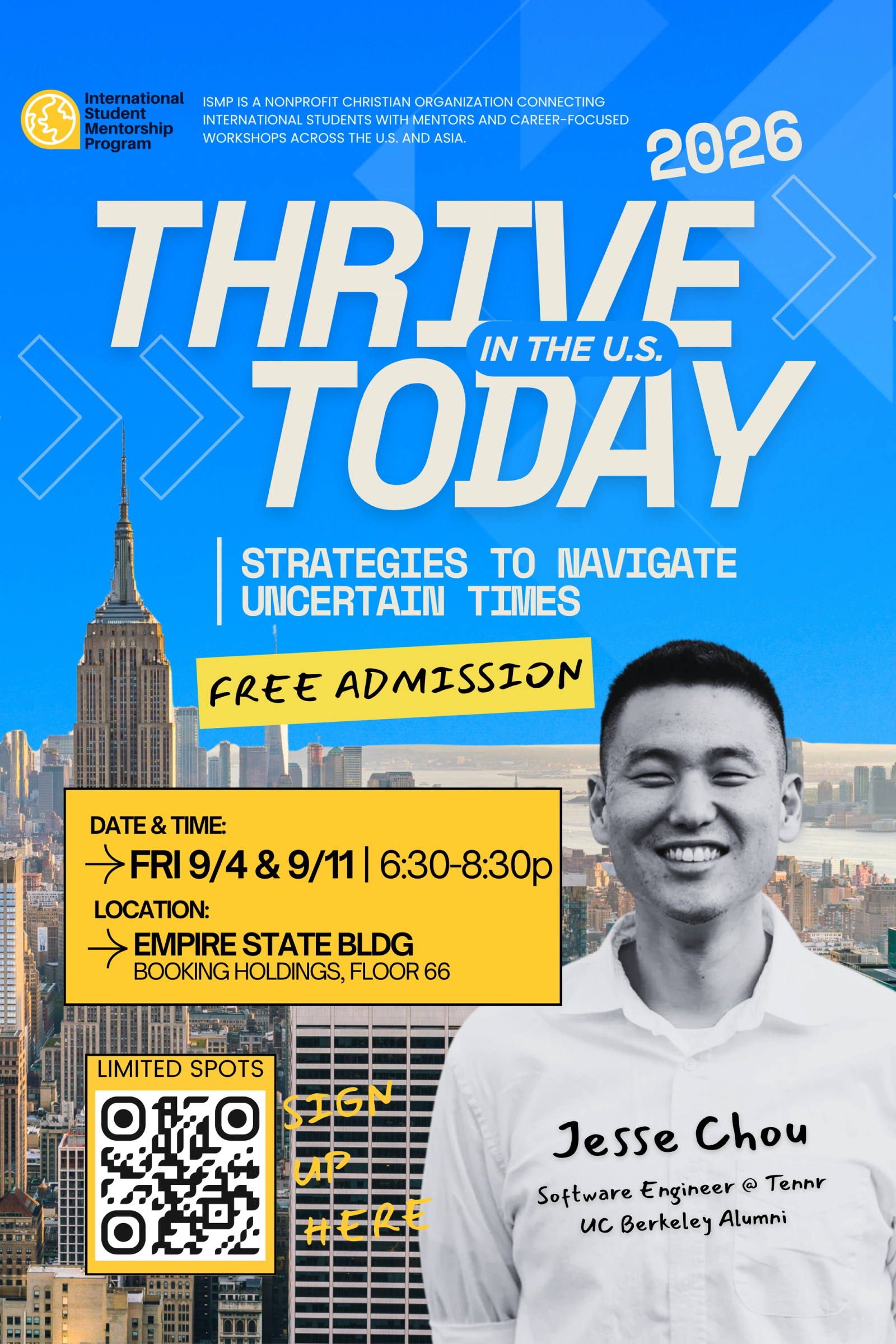 Event flyer for ISMP at New York City