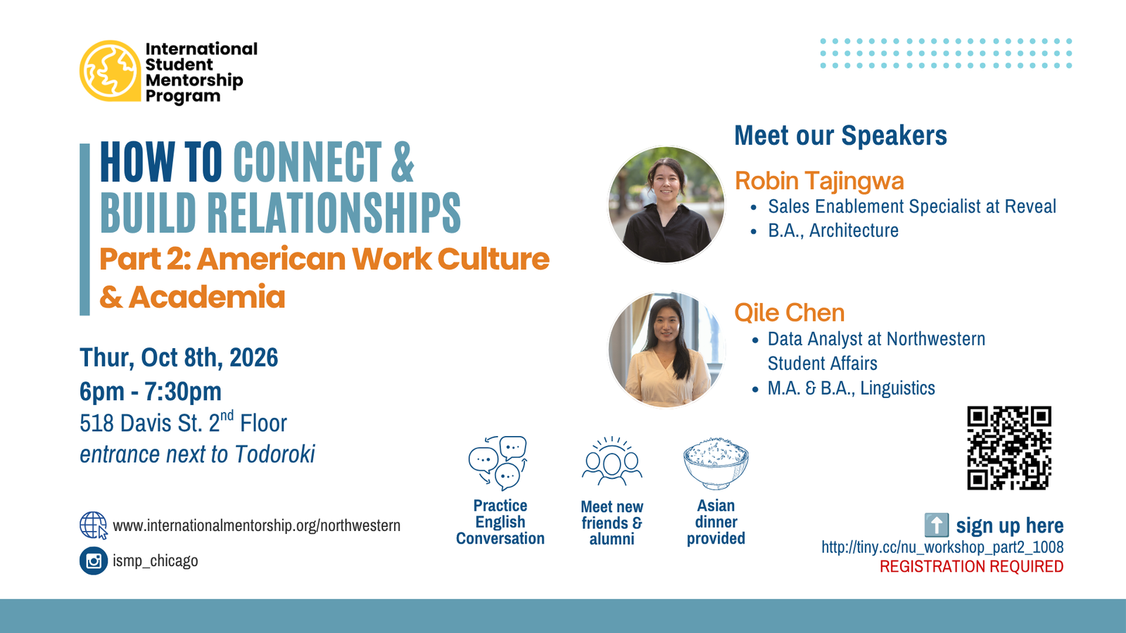 ISMP Workshop: How to Connect & Build Relationships Part 2 (American Work Culture& Academia)
