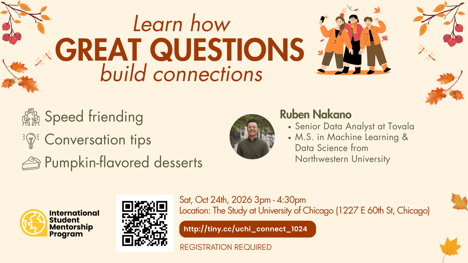ISMP Connect: Speed Friending, Conversation Tips, and Pumpkin Snacks!