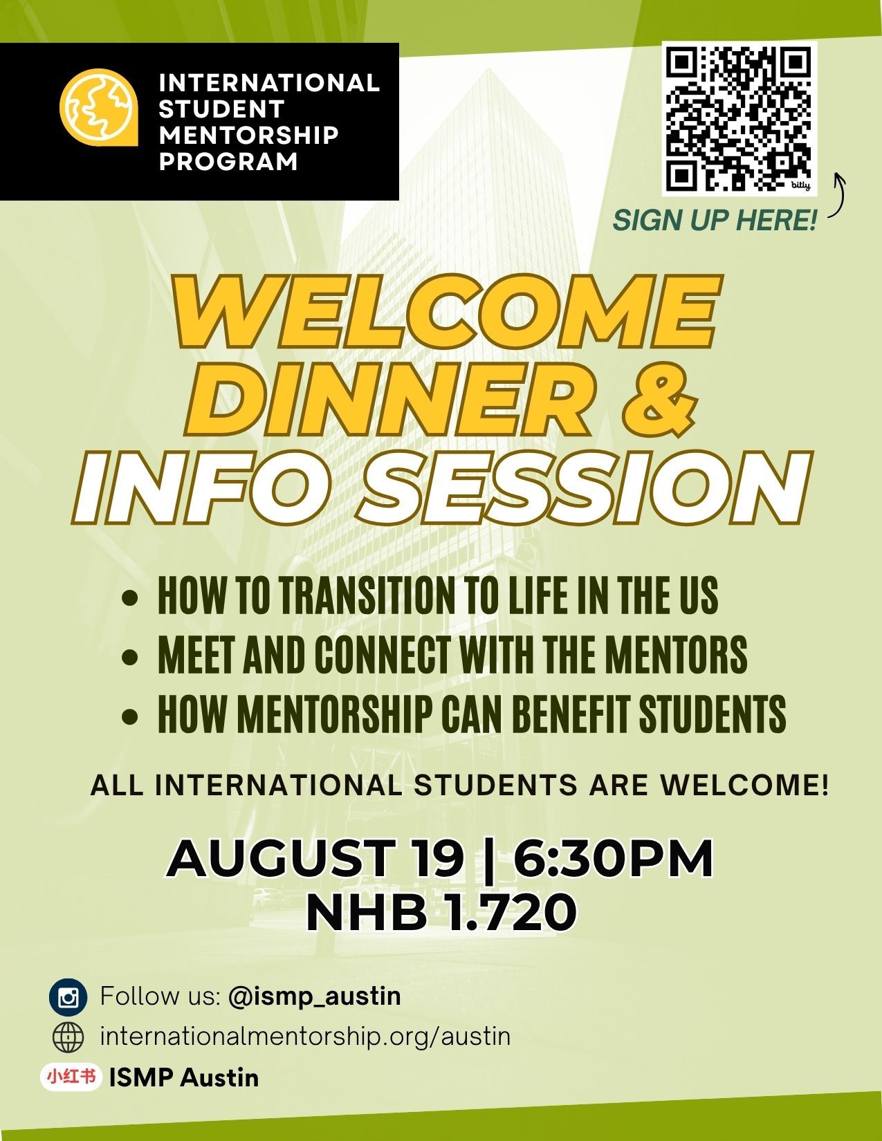 Welcome Dinner & Info Session