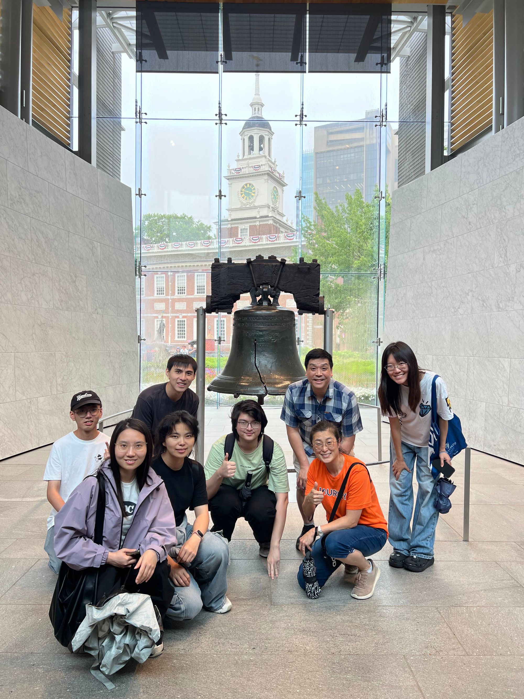 At the Liberty Bell in Philadelphia.