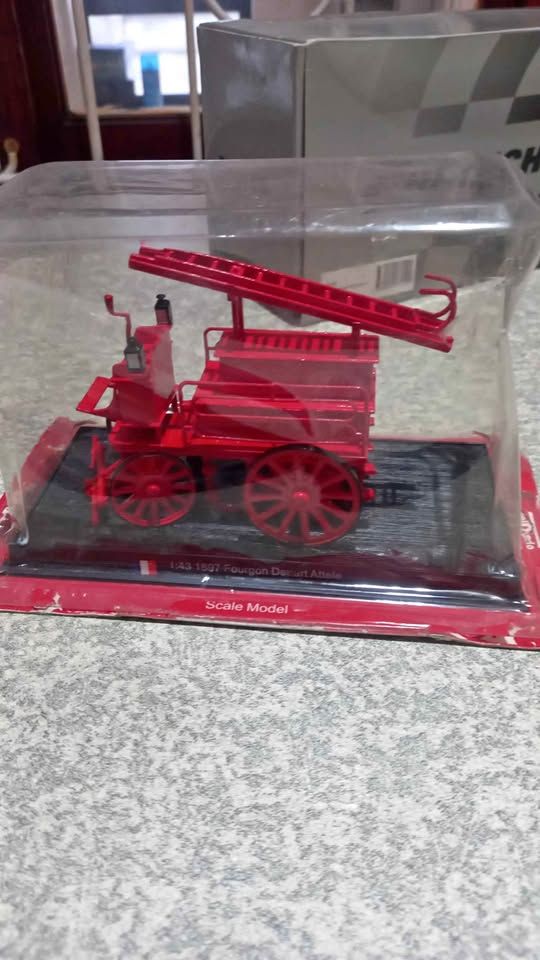 Del Prado 1897 Fourgon Drouville Attele Vintage Fire Engine 1:43 Diecast Model