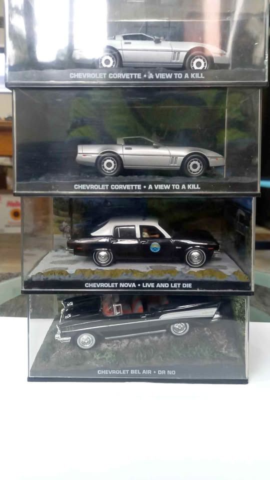 James Bond 007 Car Collection 1:43 Diecast Set - Corvette, Nova, Bel Air - Bundle Deal