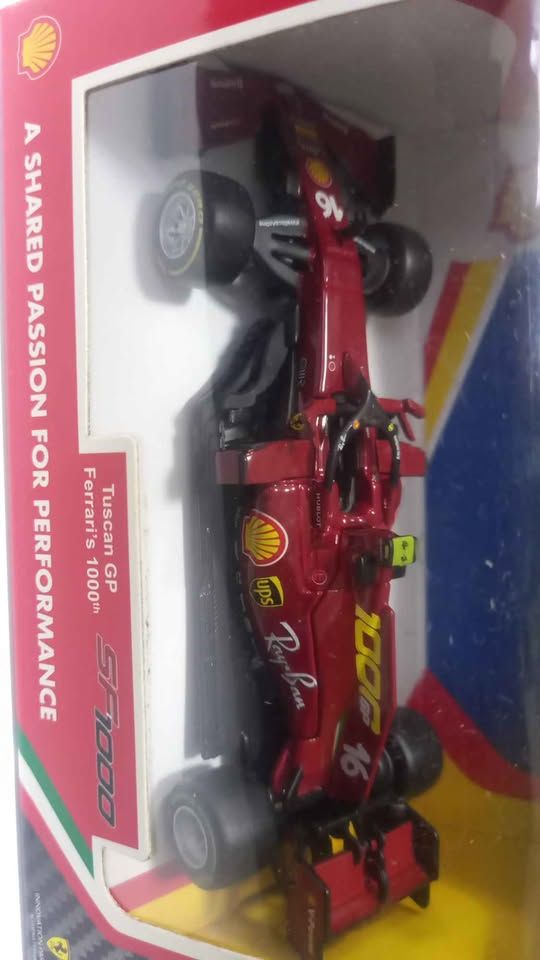 Bburago 1/43 F1 Ferrari SF1000 Leclerc #16 Tuscan GP 1000th Race view 2