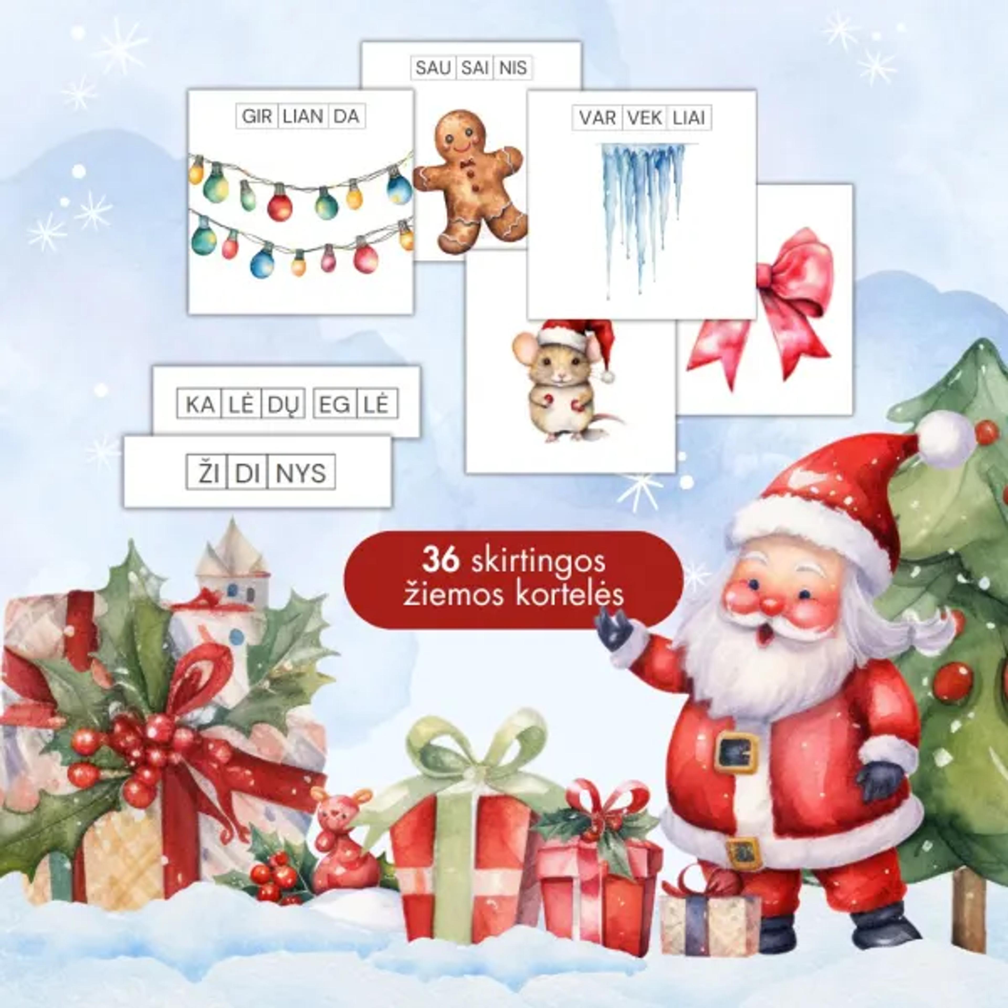 Žiemos linksmybių kortelės