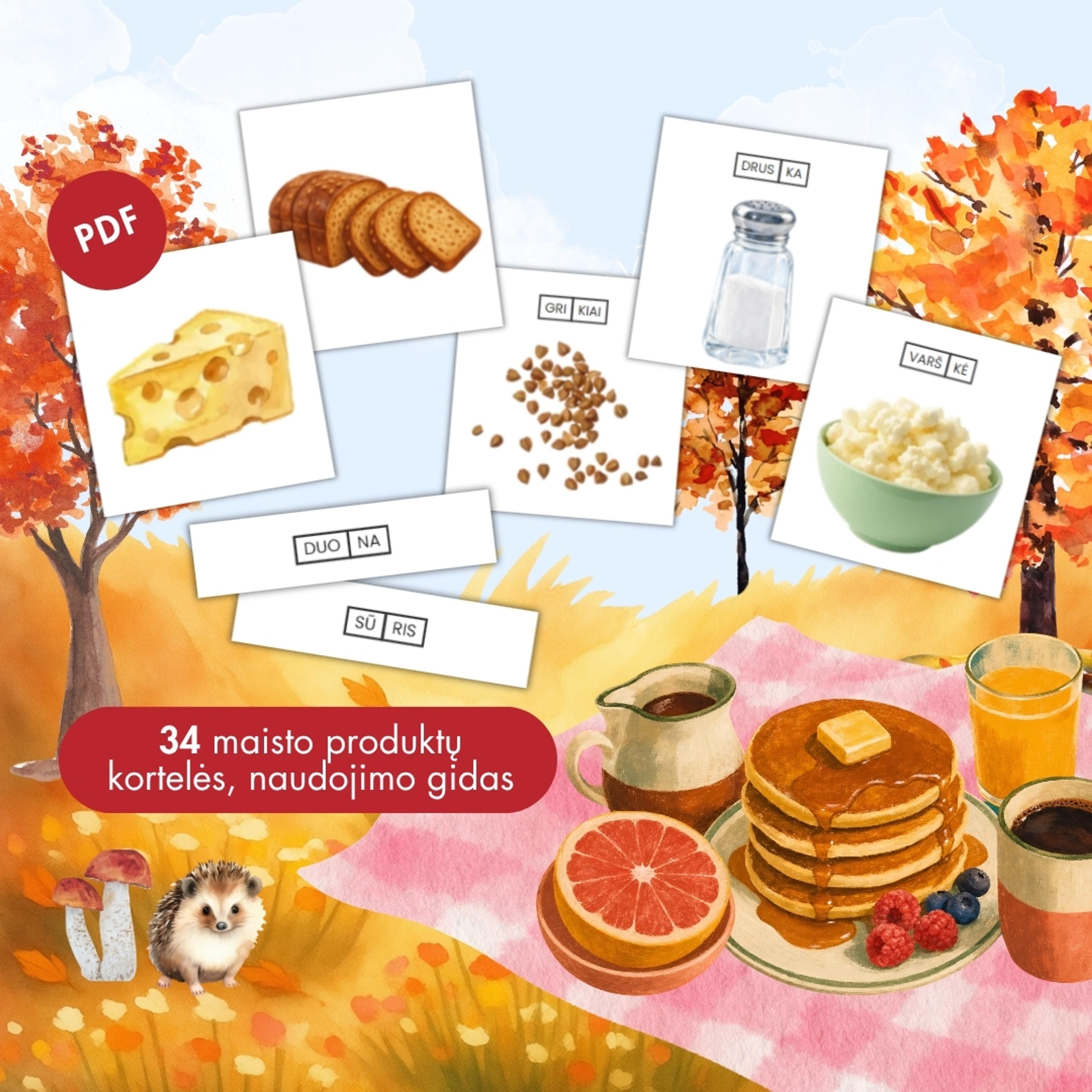 Maisto produktų kortelės