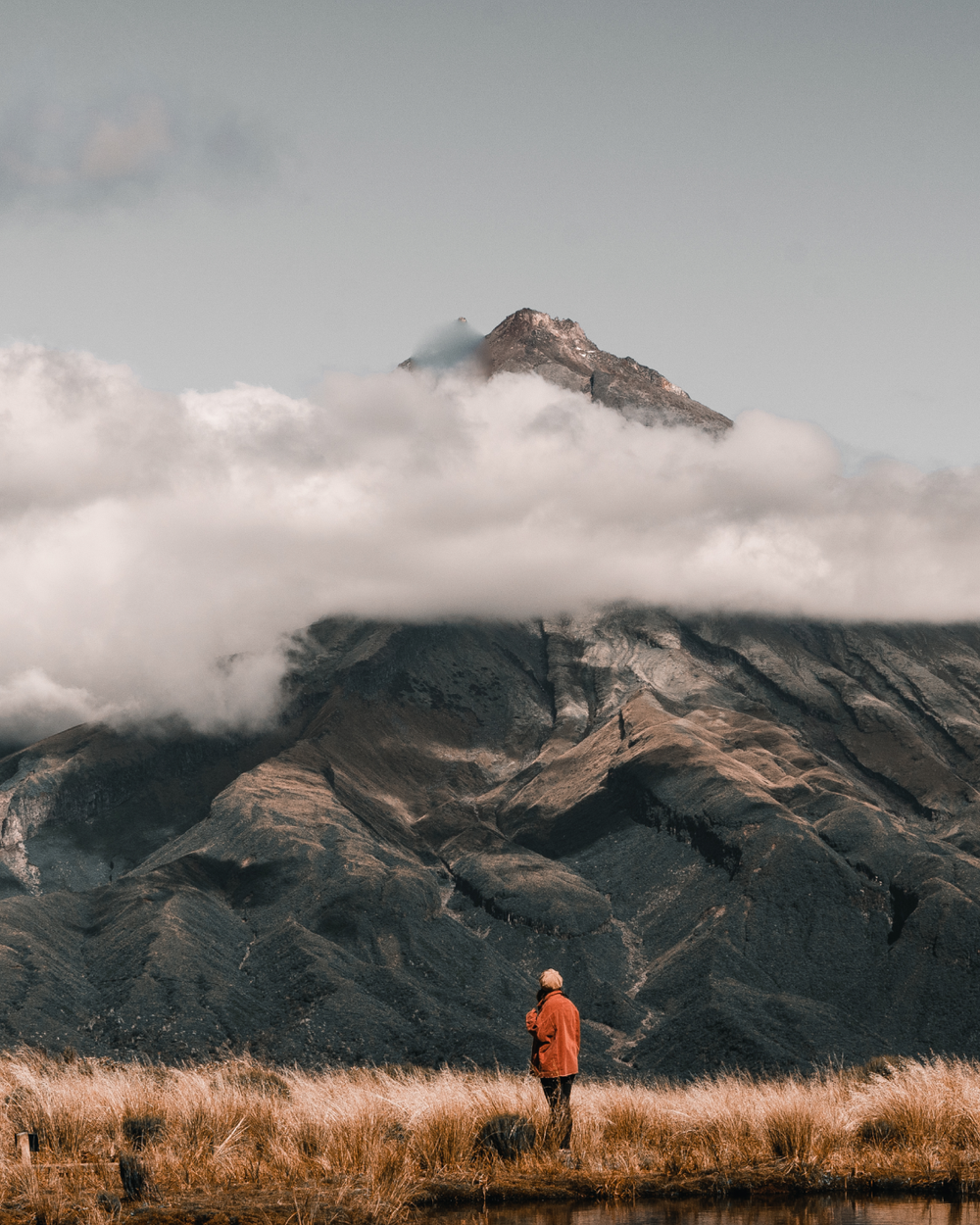 Person on a hike in New Zealand