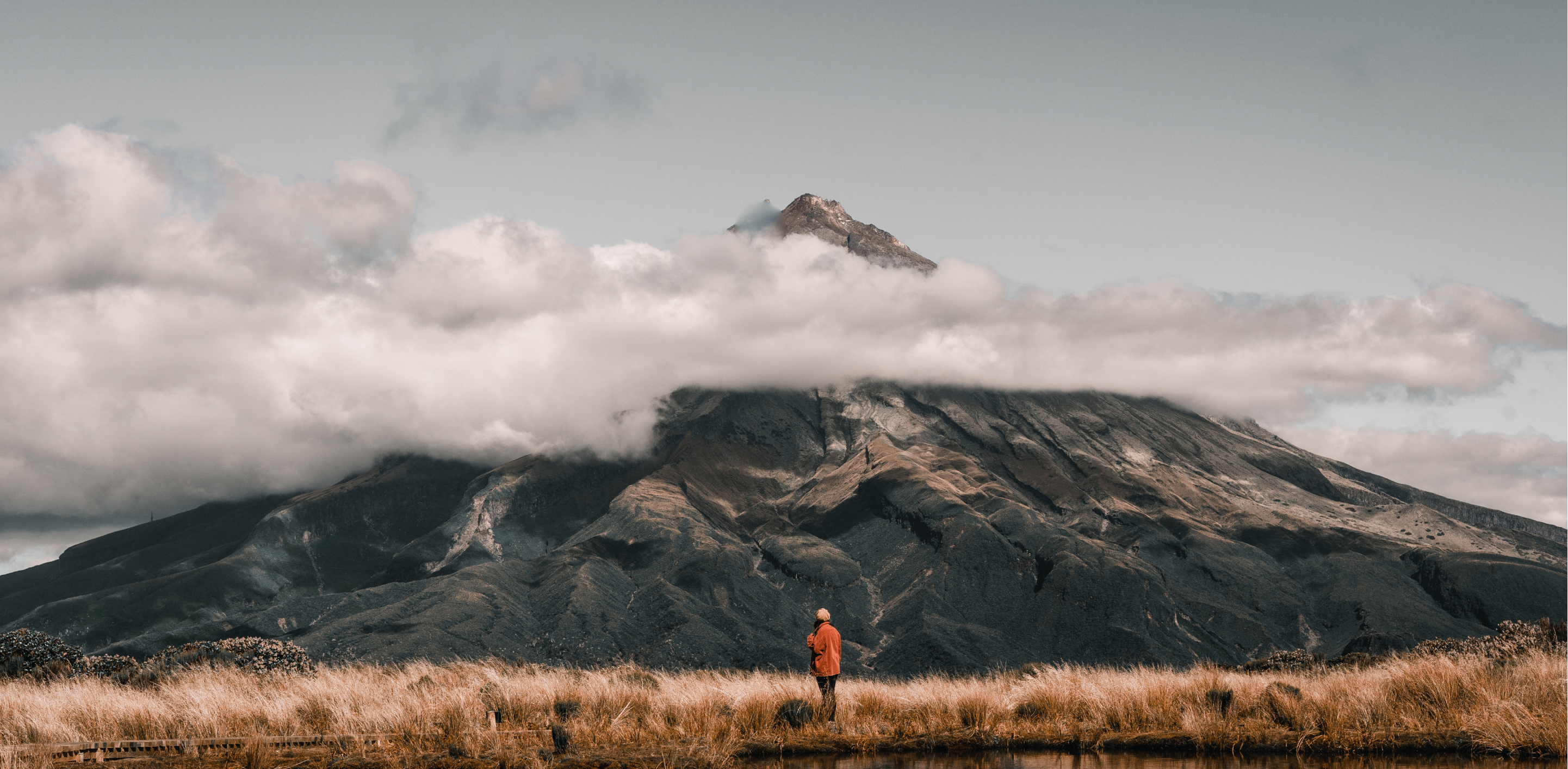 Person on a hike in New Zealand