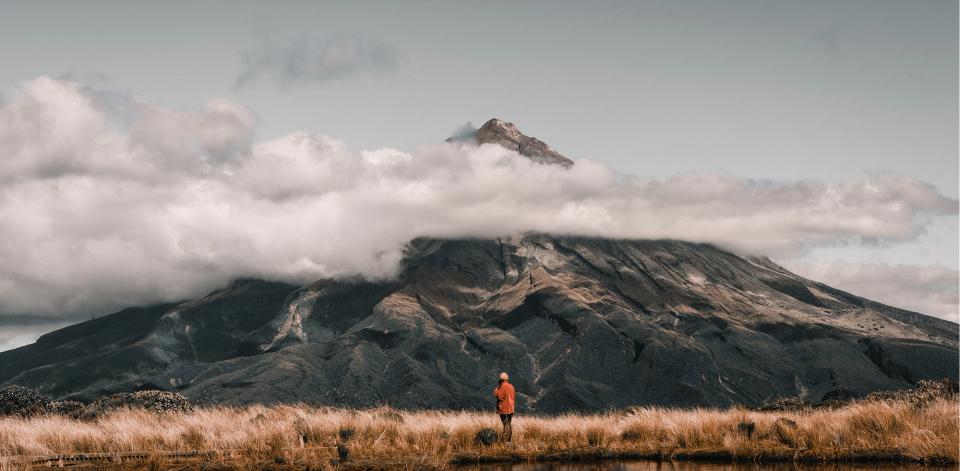 Person on a hike in New Zealand