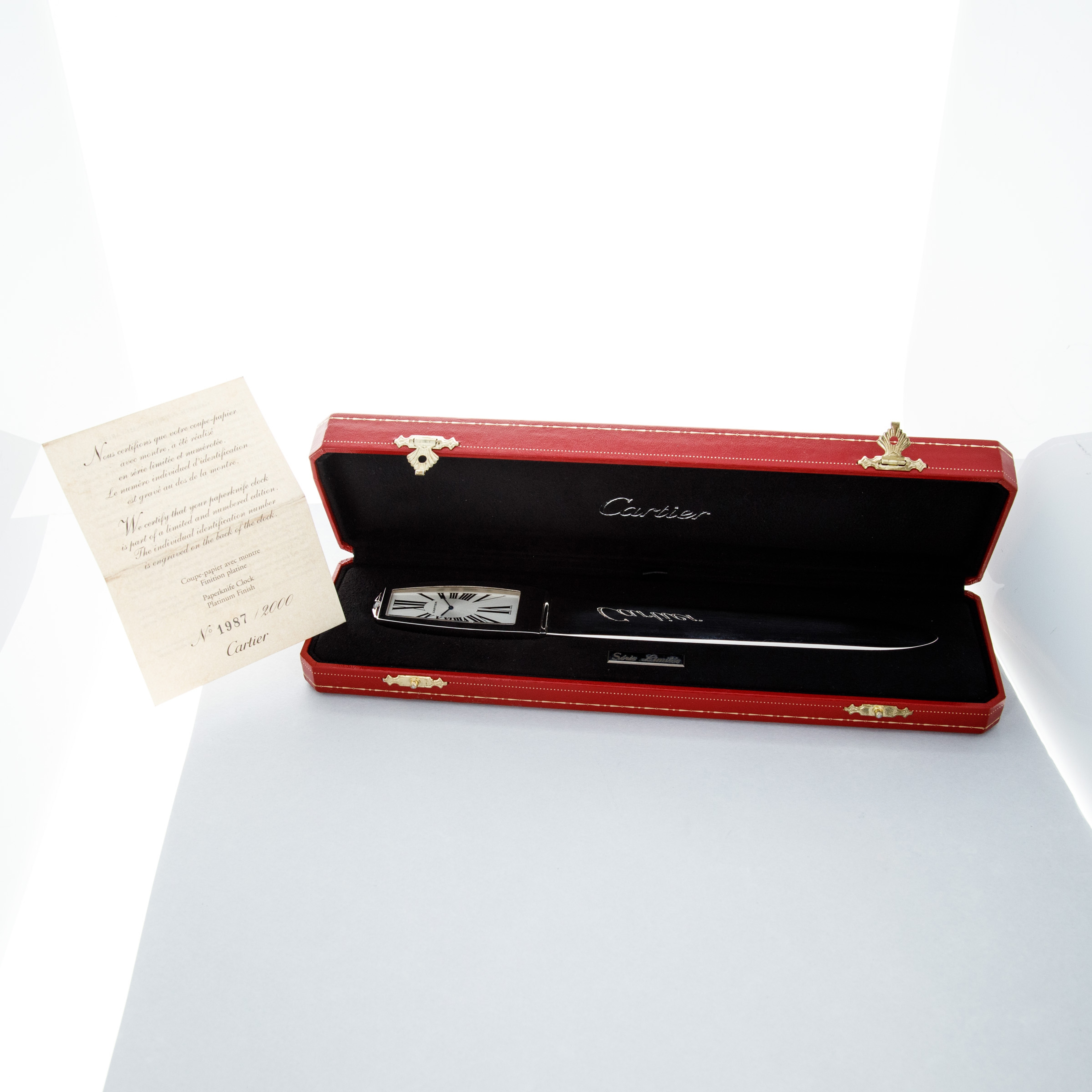 Cartier Letter Opener with Clock Limited Edition | Auctions 