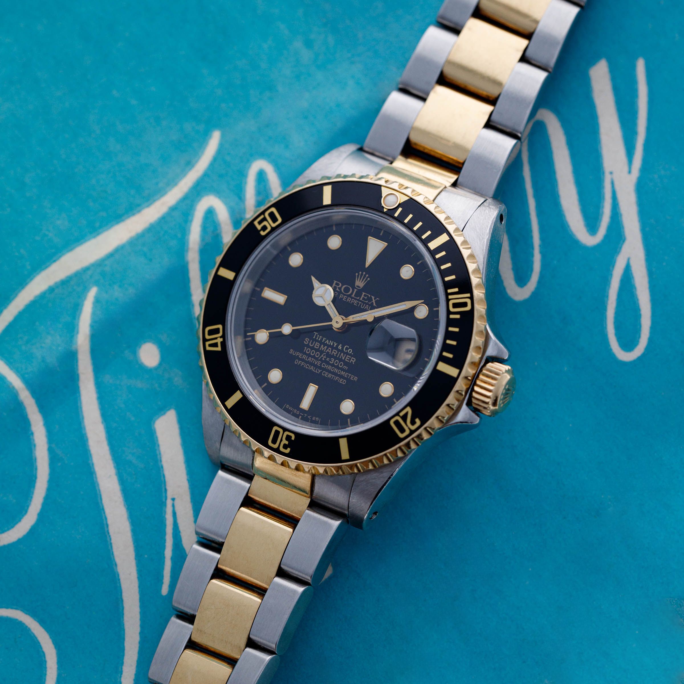Rolex Submariner 16613 Two-Tone Black Dial Retailed by